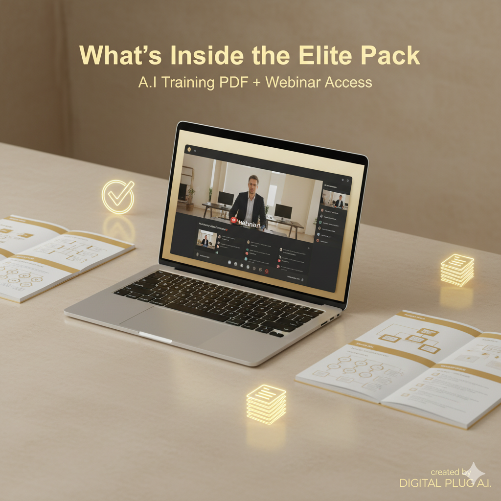 Digital Plug A.I.™ Elite Pack — A.I. Training PDF + Webinar System – Digital Plug A.I.™ | Build. Automate. Scale.